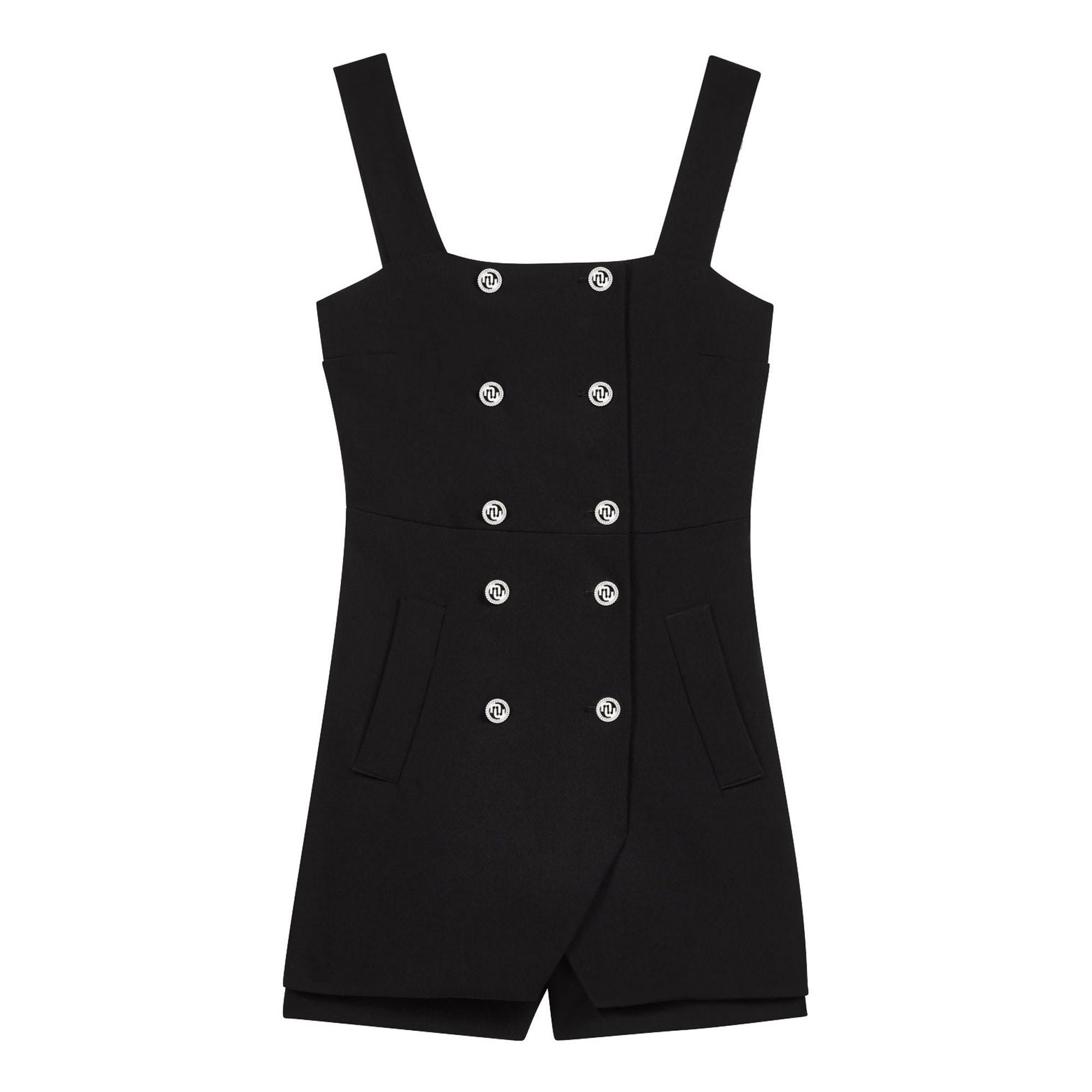 Buttoned Playsuit with Straps